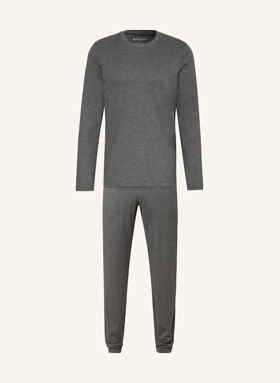 SCHIESSER Schlafanzug MODERN NIGHTWEAR DUNKELGRAU