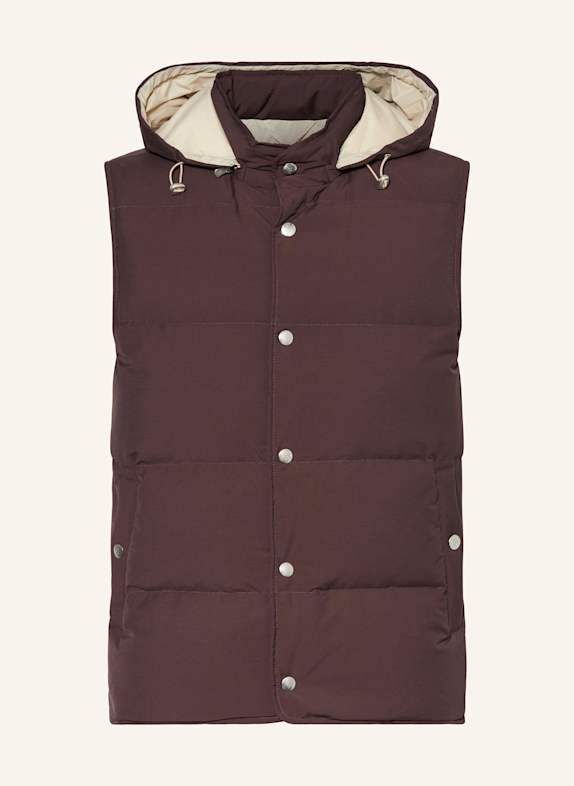 eleventy Down vest DARK BROWN