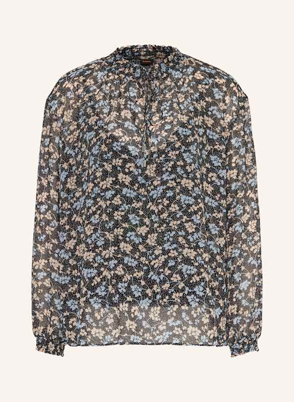 BOSS Shirt blouse BIUSICA BLACK/ LIGHT BLUE/ NUDE