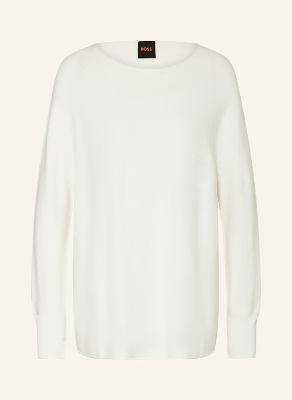 BOSS Sweter FALANDINA BIAŁY