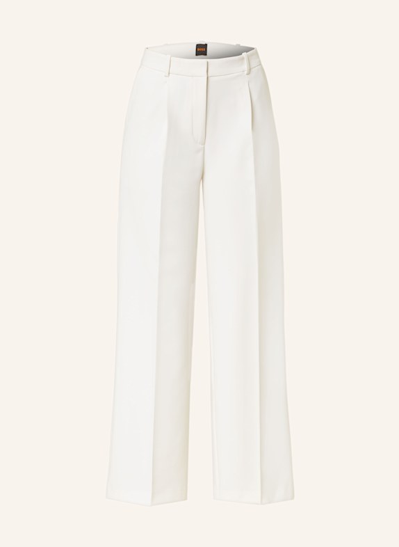 BOSS TIWI wide leg trousers WHITE