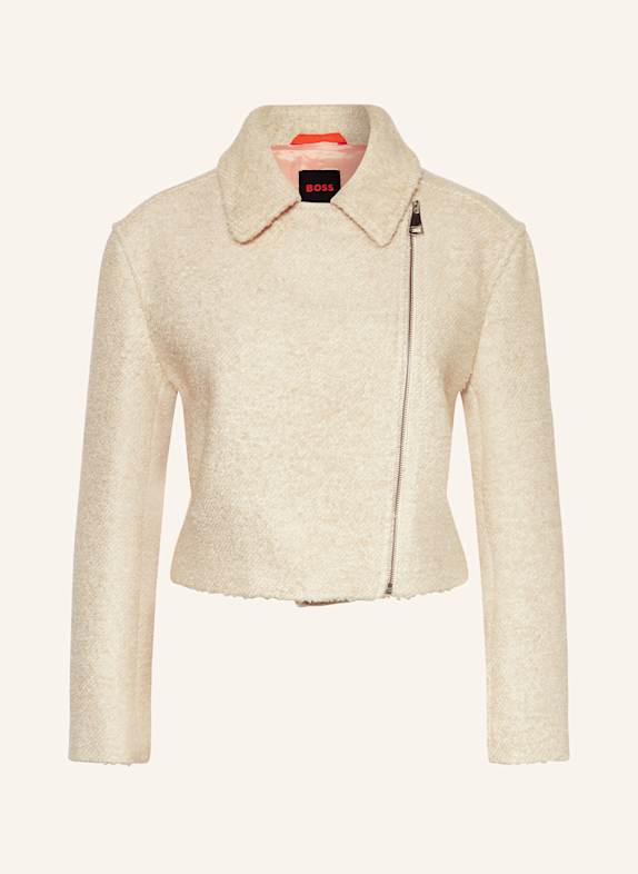 BOSS Cropped-Jacke JABI aus Bouclé BEIGE