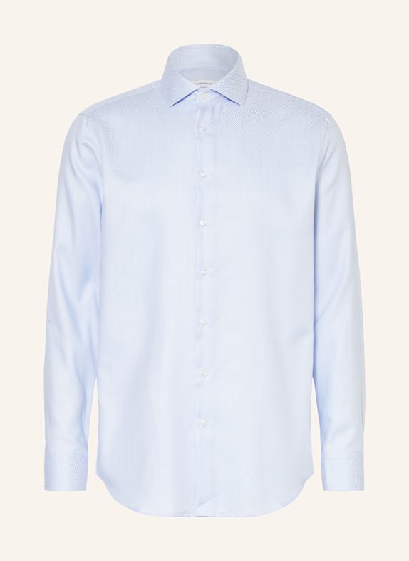 seidensticker Shirt dress in satin LIGHT BLUE/ WHITE