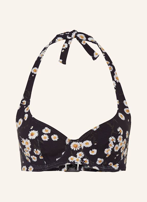 ERES Neckholder-Bikini-Top PASSIONNEL SCHWARZ/ DUNKELGELB/ ECRU