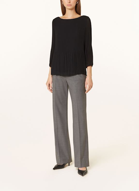 s.Oliver BLACK LABEL Blouse met plooien ZWART