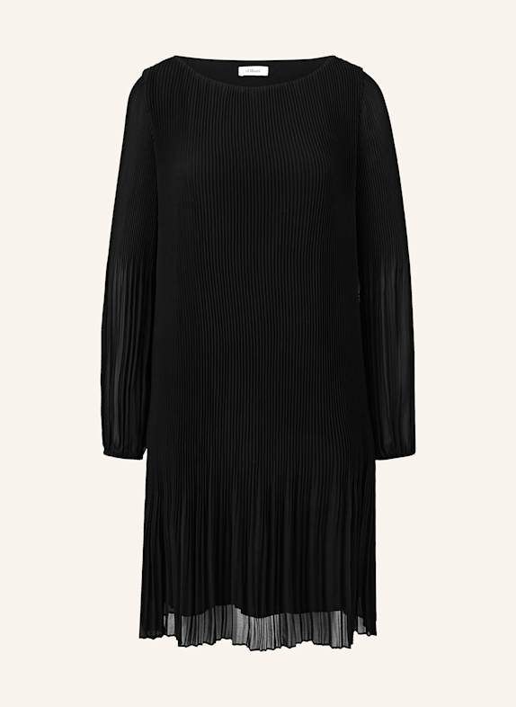 s.Oliver BLACK LABEL Plisseekleid SCHWARZ