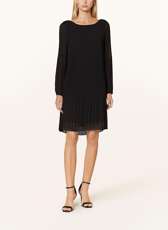 s.Oliver BLACK LABEL Plisseekleid SCHWARZ