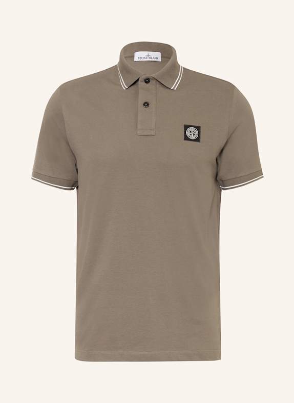 STONE ISLAND Piqué-Poloshirt TAUPE