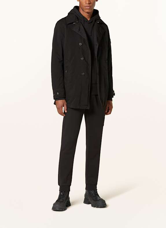 STONE ISLAND trenchcoat ZWART
