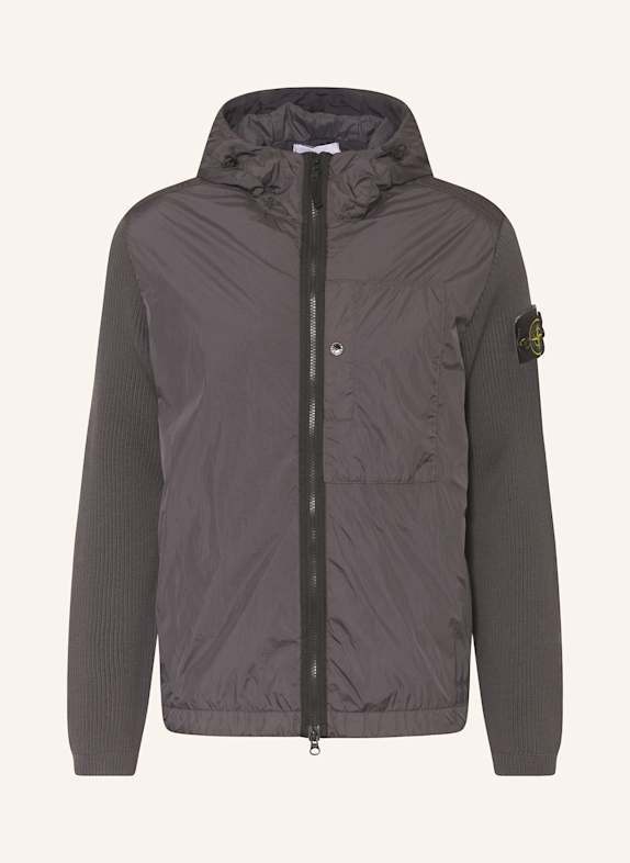 STONE ISLAND Jacke im Materialmix mit Primaloft®-Isolierung DUNKELGRAU