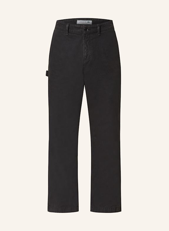 LACOSTE Chino kalhoty Straight Fit ČERNÁ