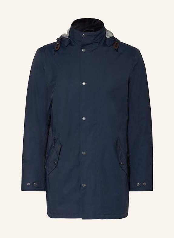 Barbour Regenparka MAC mit abnehmbarer Kapuze DUNKELBLAU