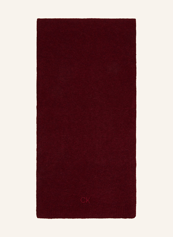 Calvin Klein Scarf with alpaca DARK RED