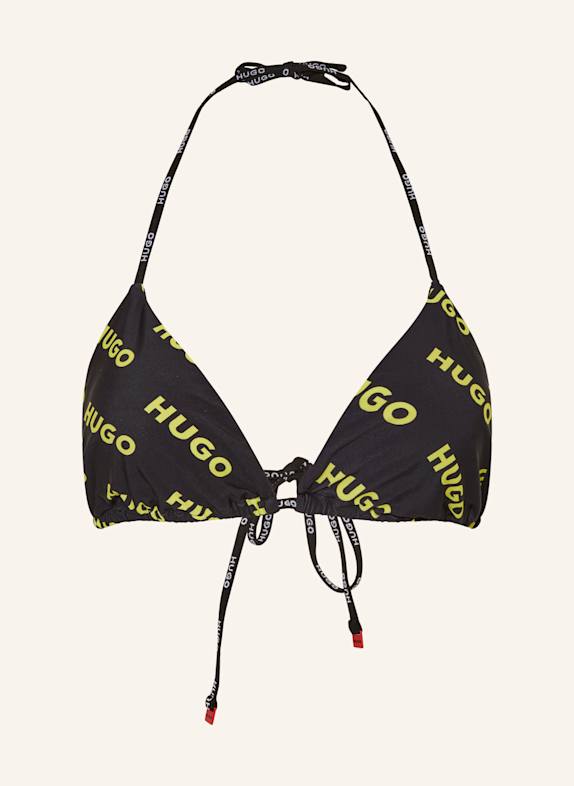 HUGO Triangel-Bikini-Top PURE SCHWARZ/ HELLGRÜN