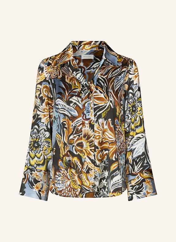 dea kudibal Silk blouse JAKOBA BROWN/ BLACK/ LIGHT BLUE