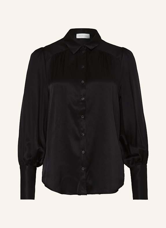 dea kudibal CADANCE silk shirt blouse with ruffles BLACK