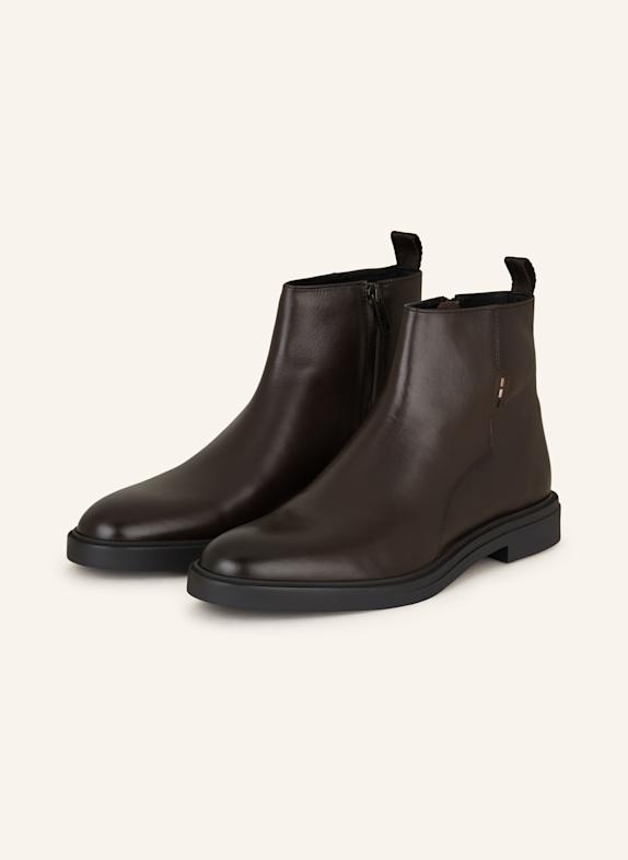 BOSS Ankle boots CALEV DARK BROWN