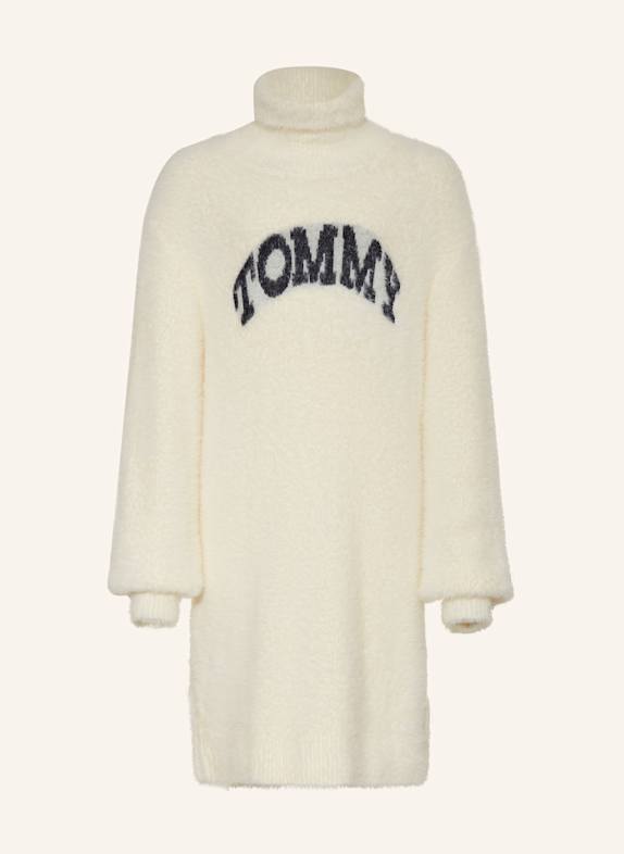 TOMMY HILFIGER Strickkleid ECRU/ SCHWARZ