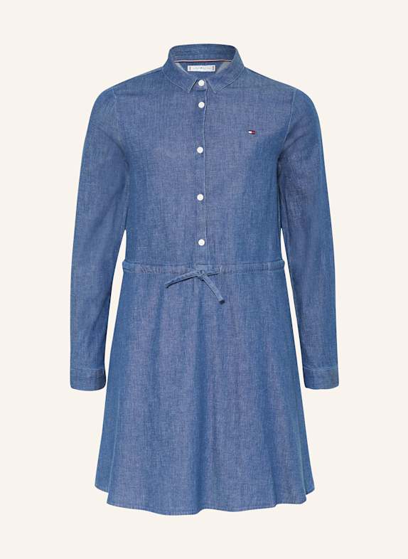 TOMMY HILFIGER Hemdblusenkleid in Jeansoptik BLAU