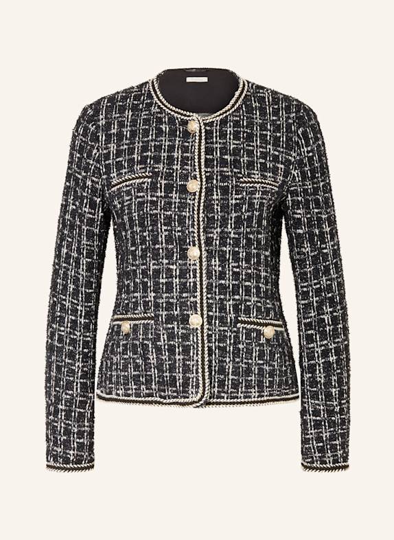 lilienfels Bouclé blazer with glitter thread BLACK/ WHITE