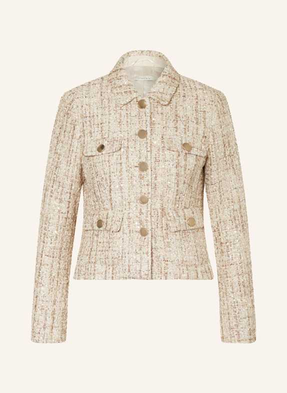 lilienfels Bouclé-Jacke CREME/ BEIGE/ GOLD