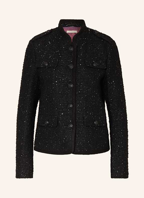 lilienfels Boxy jacket with sequins BLACK