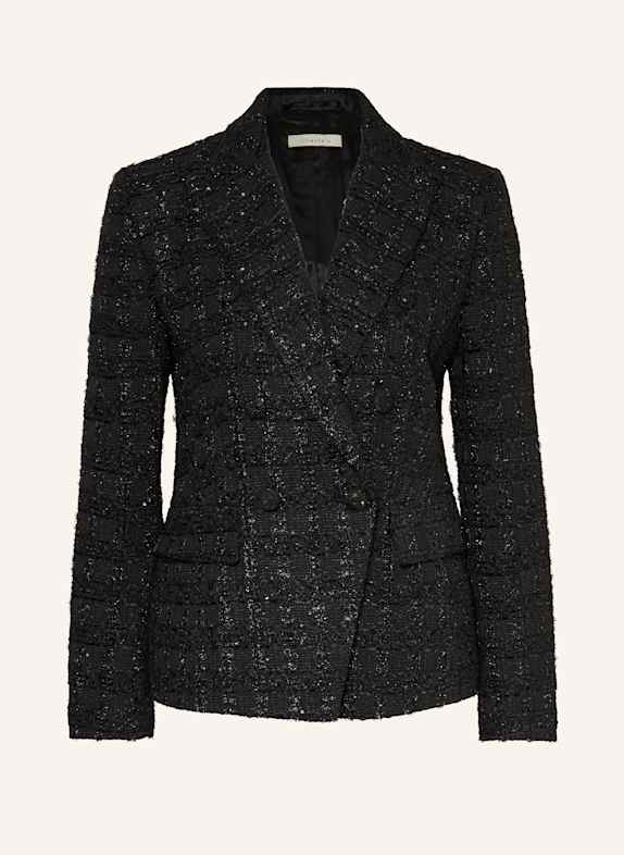 lilienfels Bouclé-Blazer mit Glitzergarn SCHWARZ