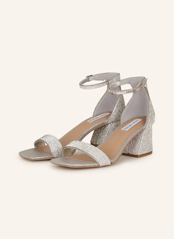 STEVE MADDEN EPIX-R sandals with decorative gems SILVER