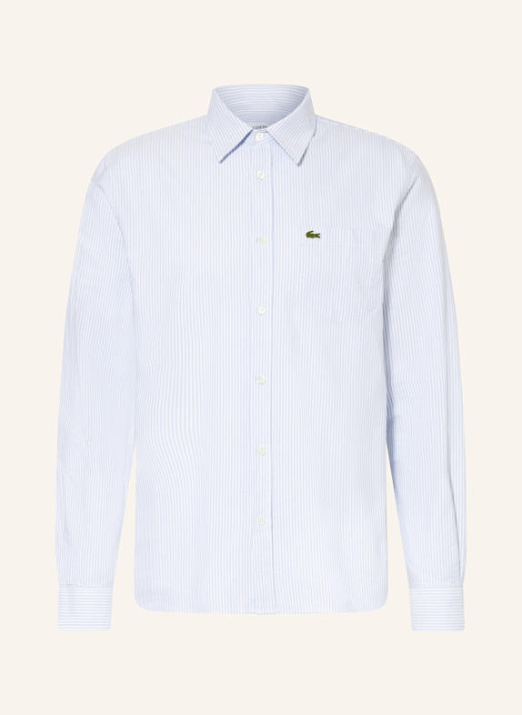 LACOSTE Hemd Comfort Fit HELLBLAU / WEISS