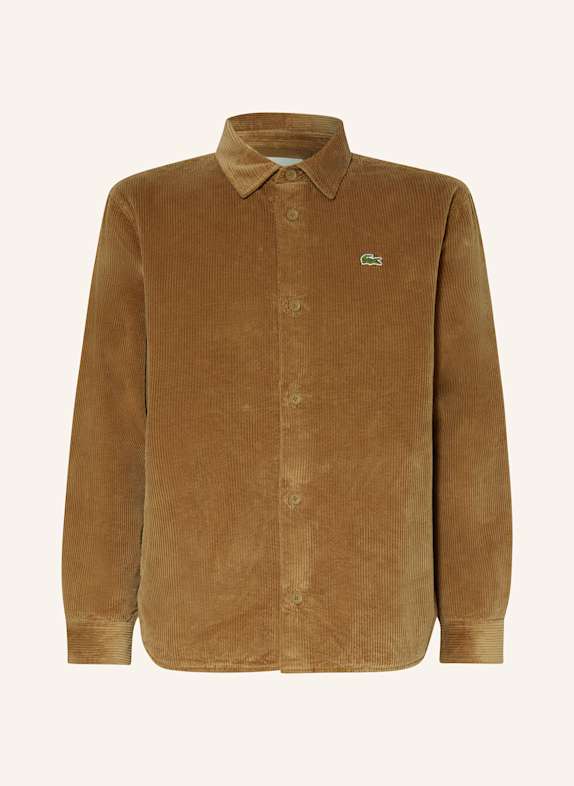 LACOSTE Cord-Overshirt CAMEL
