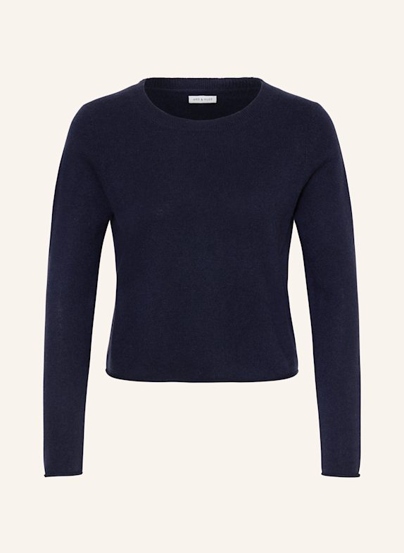 MRS & HUGS Cropped-Pullover aus Cashmere DUNKELBLAU