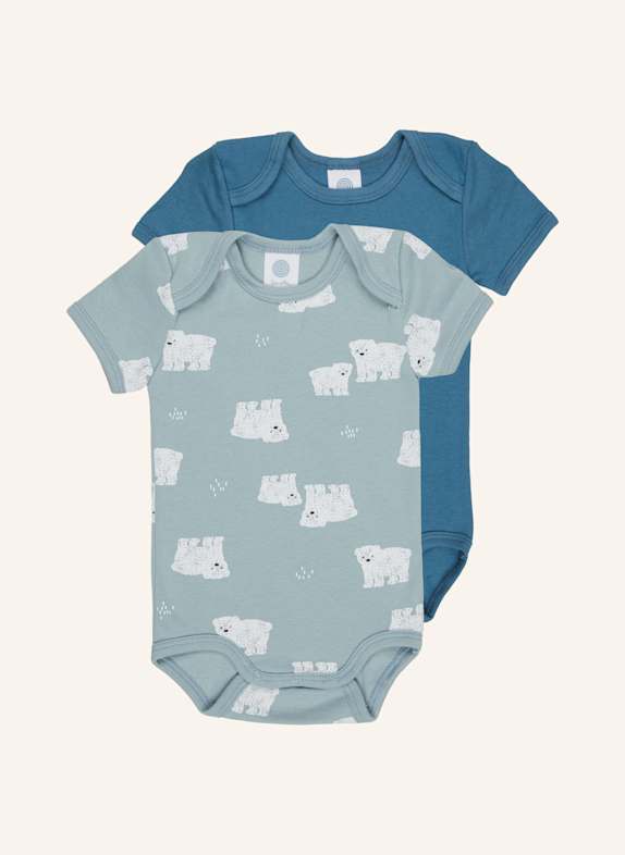 Sanetta 2er-Pack Bodies BLAUGRAU/ BLAU