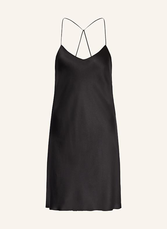 Calvin Klein Negligé aus Satin SCHWARZ