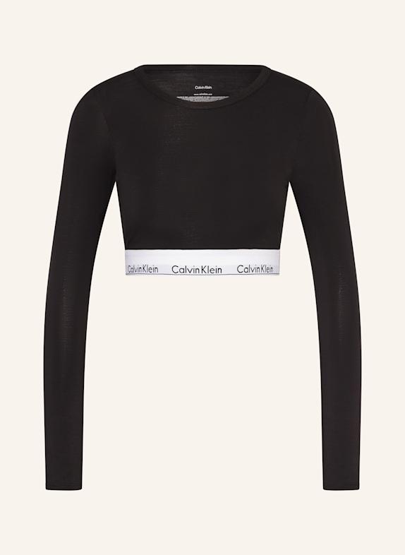 Calvin Klein Cropped-Shirt MODERN COTTON SCHWARZ/ WEISS