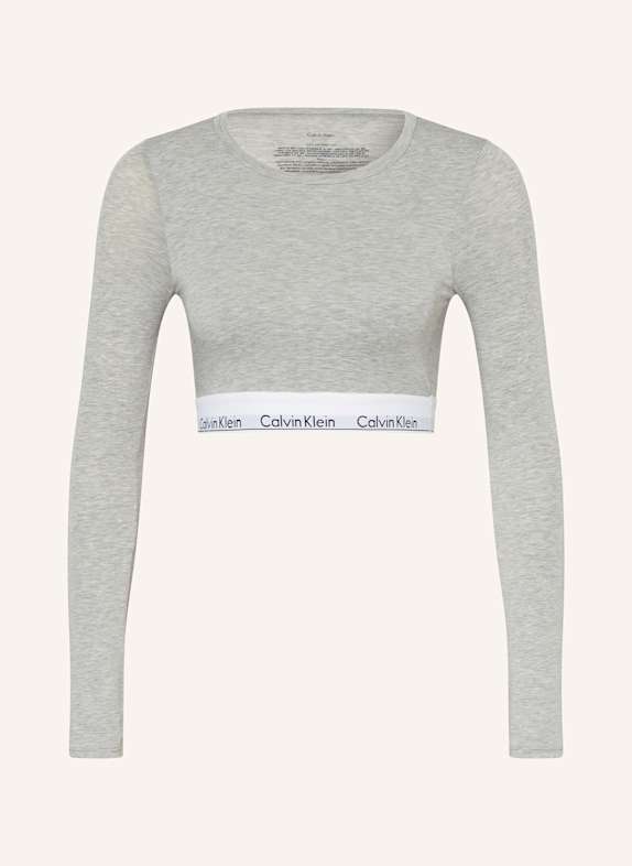 Calvin Klein Cropped-Shirt MODERN COTTON GRAU/ WEISS