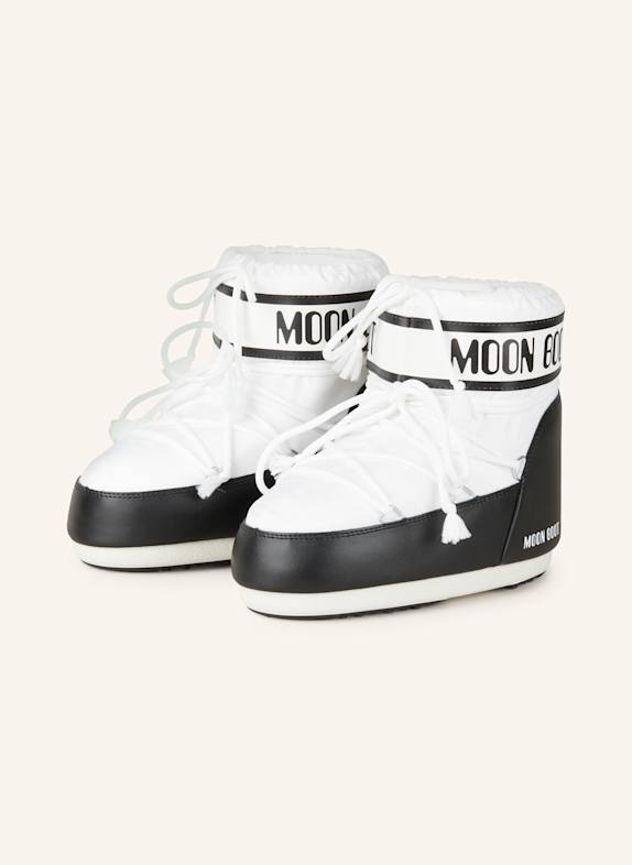 MOON BOOT Moon Boots ICON LOW NYLON WEISS/ SCHWARZ