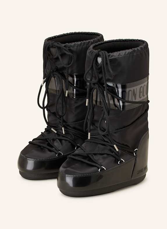 MOON BOOT Sonica Sneakers In Black Suede And Leather GLANCE BLACK