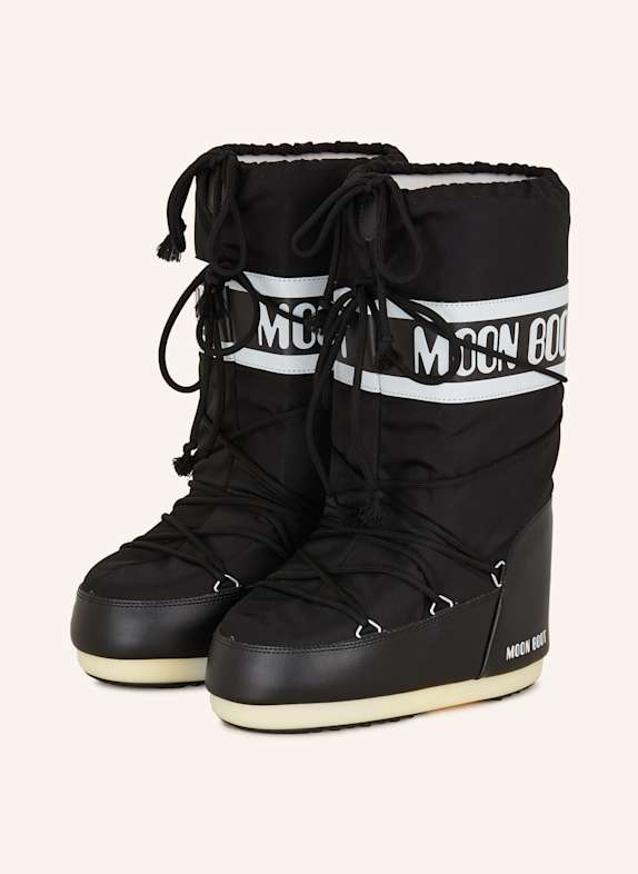 MOON BOOT Moon Boots ICON NYLON SCHWARZ/ WEISS