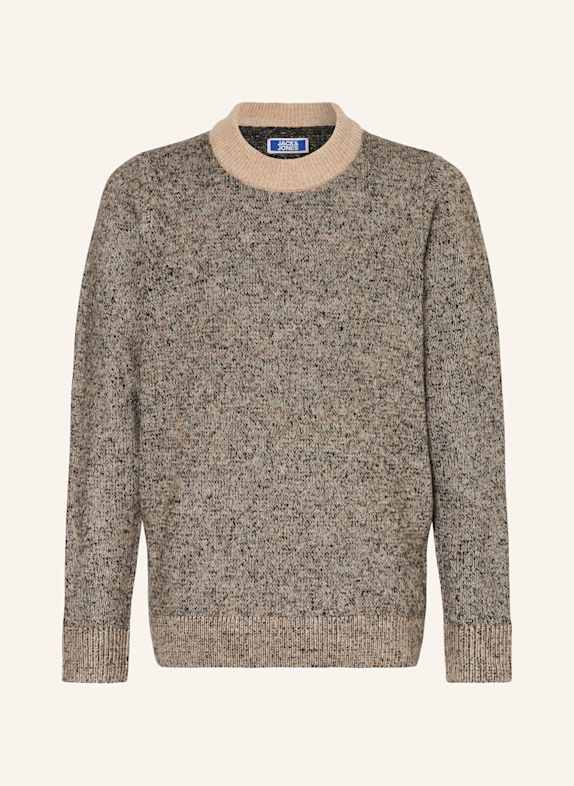 JACK&JONES Pullover SCHWARZ/ HELLBRAUN