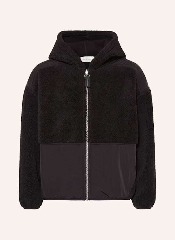 Calvin Klein Teddyfell-Jacke zum Wenden SCHWARZ