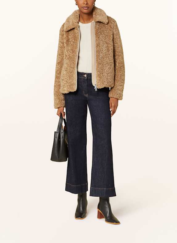 White Label Kurtka pluszowa CAMELOWY