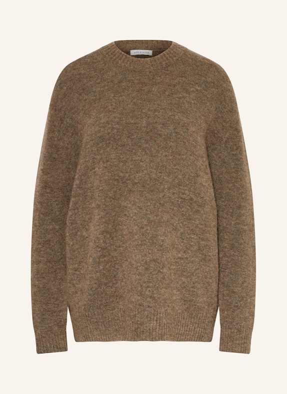 MRS & HUGS Pullover mit Alpaka BRAUN