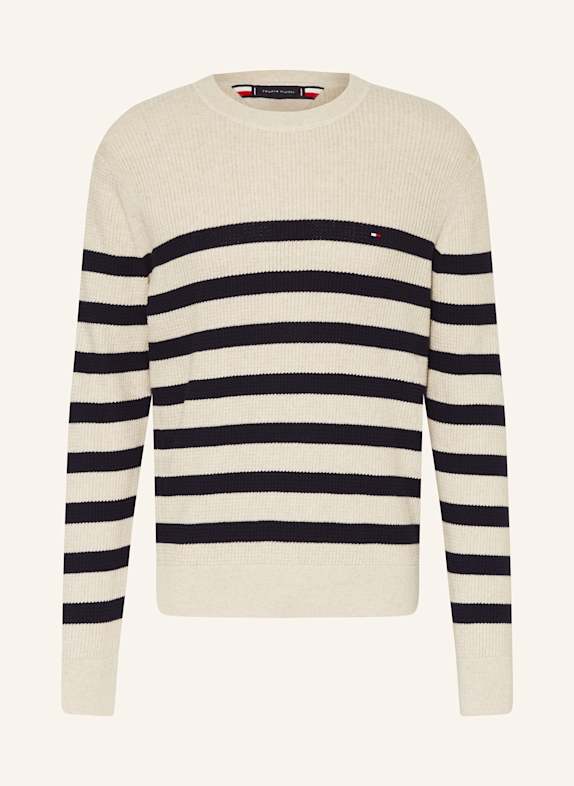 TOMMY HILFIGER Pullover CREME/ DUNKELBLAU