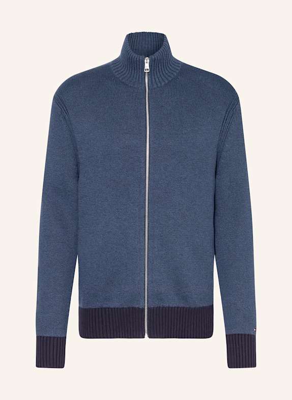 TOMMY HILFIGER Strickjacke DUNKELBLAU