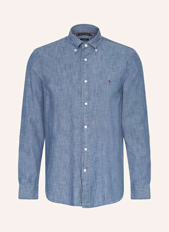 TOMMY HILFIGER Shirt regular fit in denim look BLUE