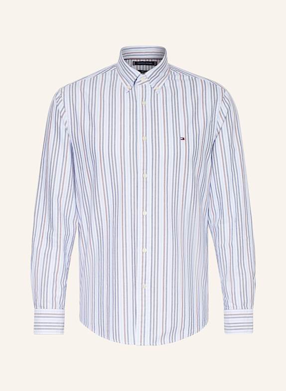 TOMMY HILFIGER Oxfordhemd Regular Fit WEISS/ HELLBLAU/ GRAU