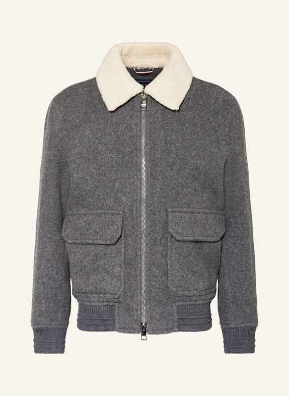 TOMMY HILFIGER Blouson mit Teddyfell GRAU