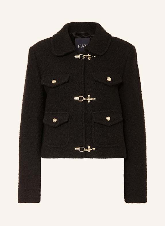 Fay Kastenjacke aus Bouclé SCHWARZ