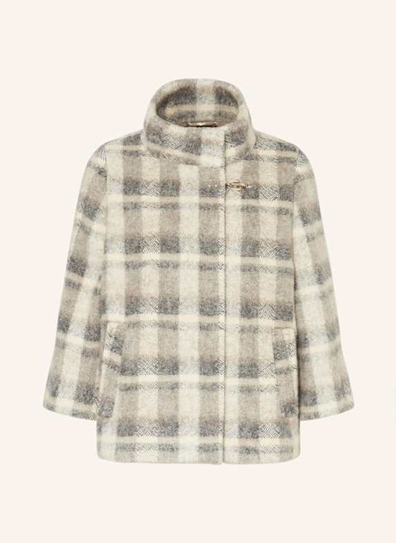 Fay Cabanjacke mit 3/4-Arm BEIGE/ DUNKELGRAU