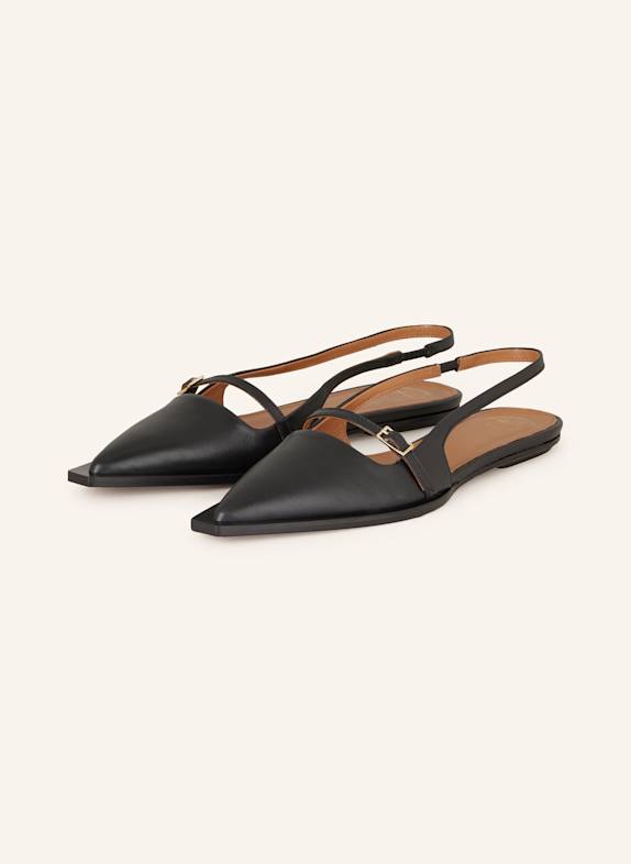 ATP ATELIER Slingback ballerinas BLACK